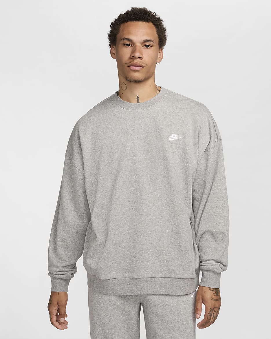 Grey nike crewneck hotsell